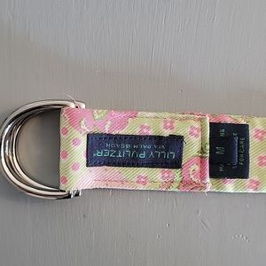 Lilly Pulitzer ribbon belt size medium pink green and white